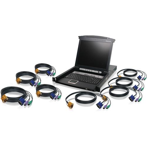 IOGEAR 8-Port LCD Combo KVM Switch with PS/2 KVM GCL1808KITP