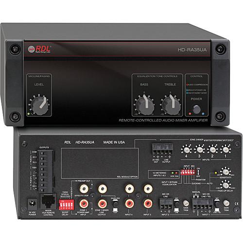 RDL HD-RA35U 35 Watt Remote Mixer Amplifier HD-RA35UA