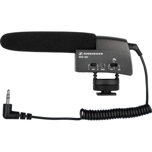 Sennheiser MKE 400 Compact Video Camera Shotgun Microphone, Sennheiser, MKE, 400, Compact, Video, Camera, Shotgun, Microphone,