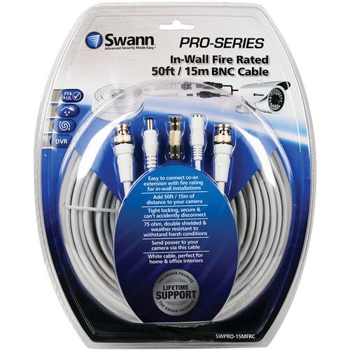 Swann In-Wall Fire Rated BNC Extension Cable SWPRO-15MFRC-GL
