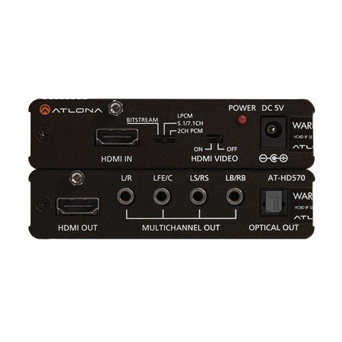 Atlona HDMI (1.3) Audio De-Embedder with 3D Support AT-HD570, Atlona, HDMI, 1.3, Audio, De-Embedder, with, 3D, Support, AT-HD570,
