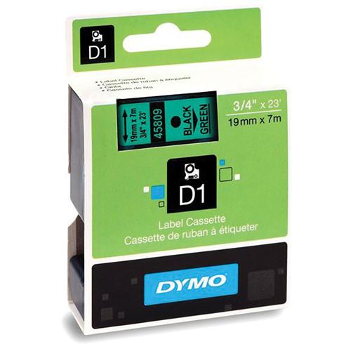 Dymo Standard D1 Tape (Black on Green, 3/4