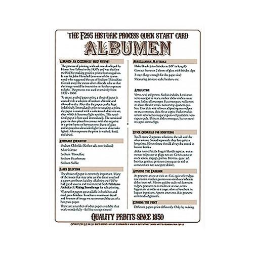 F295 Historic Process Laminated Reference Card for Albumen 29505, F295, Historic, Process, Laminated, Reference, Card, Albumen, 29505