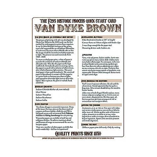F295 Historic Process Laminated Reference Card for Van Dyke