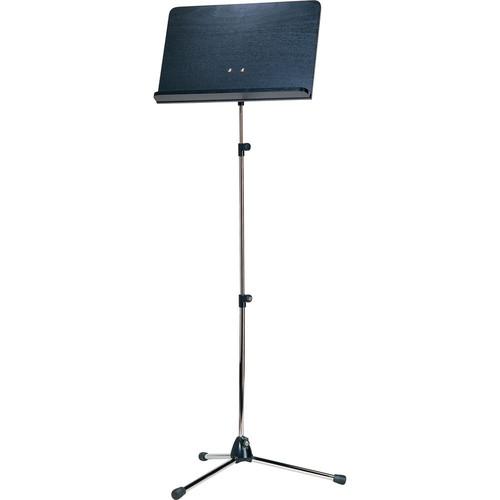 K&M Orchestra Nickel Music Stand with Black Wooden 11842-000-01
