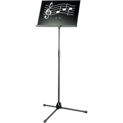 K&M Symphony Black Music Stand with Steel Desk 11865-000-55
