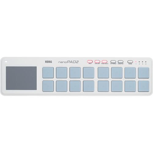 Korg nanoPAD2 - Slim-Line USB MIDI Controller (White) NANOPAD2WH