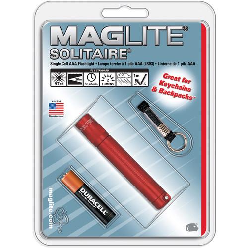 Maglite Solitaire 1-Cell AAA Flashlight (Red) K3A036, Maglite, Solitaire, 1-Cell, AAA, Flashlight, Red, K3A036,