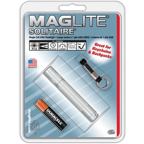 Maglite Solitaire 1-Cell AAA Flashlight (Silver) K3A106