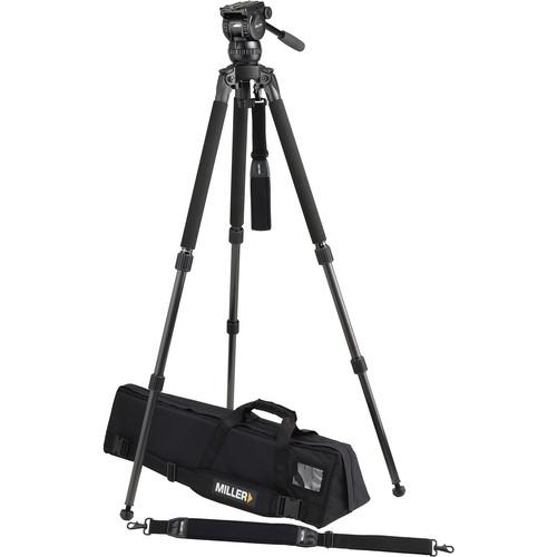 Miller Solo DV 2-Stage Carbon Fiber Tripod with Compass 12 1870, Miller, Solo, DV, 2-Stage, Carbon, Fiber, Tripod, with, Compass, 12, 1870