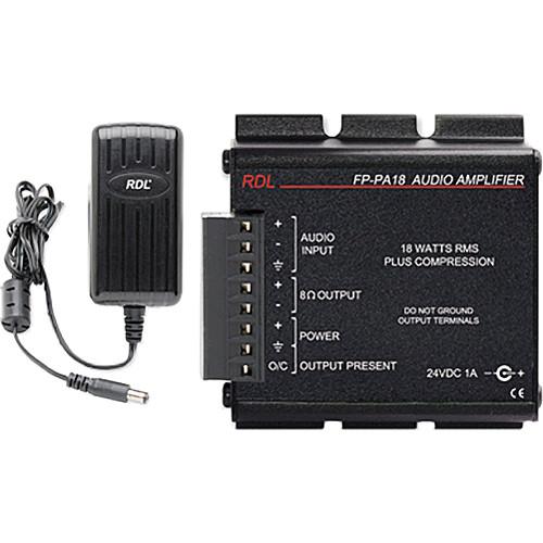 RDL FP-PA18 18 Watt Audio Power Amplifier with Power FP-PA18