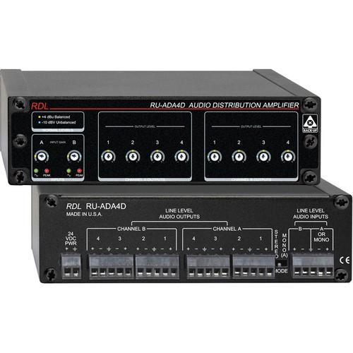 RDL RU-ADA4D - Audio Distribution Amplifier RU-ADA4D