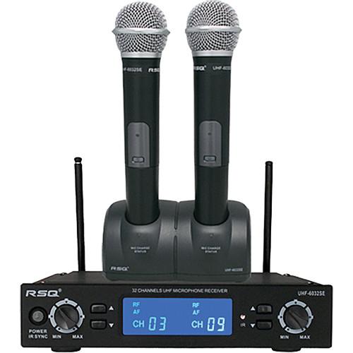 RSQ Audio UHF-6032SE Dual Rechargeable 32-Channel UHF UHF-6032SE, RSQ, Audio, UHF-6032SE, Dual, Rechargeable, 32-Channel, UHF, UHF-6032SE