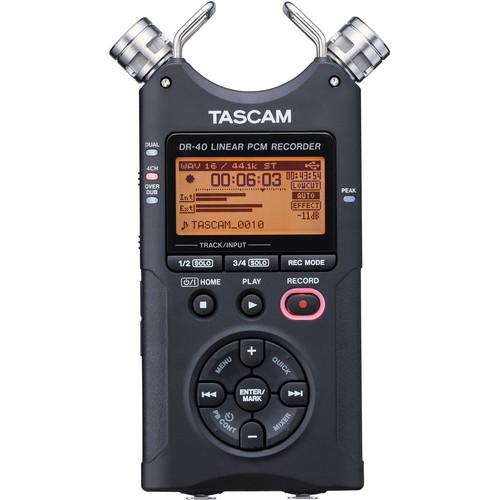 Tascam DR-40 4-Track Handheld Digital Audio Recorder DR-40, Tascam, DR-40, 4-Track, Handheld, Digital, Audio, Recorder, DR-40,