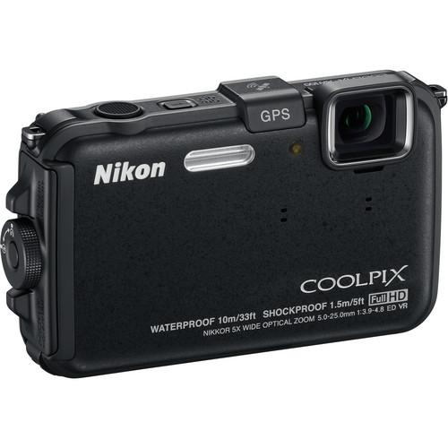 Used Nikon Coolpix AW100 Waterproof Digital Camera (Black)
