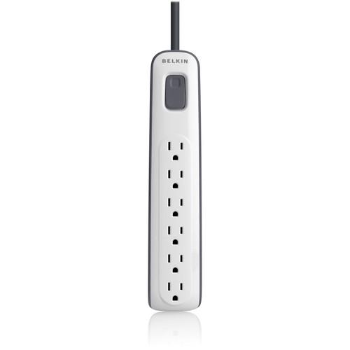 Belkin 6-Outlet Surge Protector with 4' Power Cord BV106000-04, Belkin, 6-Outlet, Surge, Protector, with, 4', Power, Cord, BV106000-04