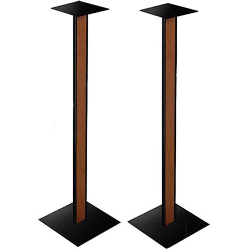 Bell'O SP-211 Speaker Stand With Cherry Finish Wood Inlay SP211
