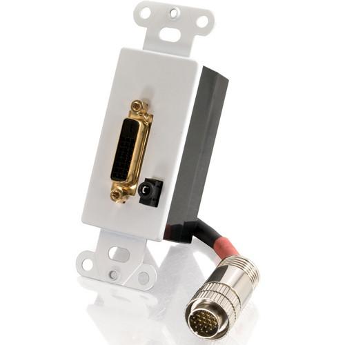 C2G 42439 Digital DVI-D and 3.5mm Audio Passive Wall Plate 42439