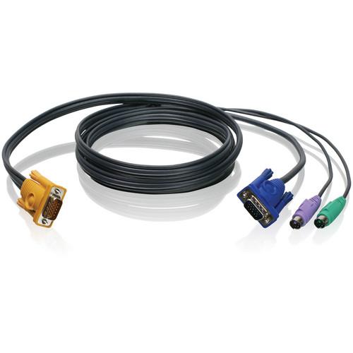 IOGEAR 10' (3.04 m) PS/2 & VGA Bonded KVM Cable G2L5203PTAA, IOGEAR, 10', 3.04, m, PS/2, &, VGA, Bonded, KVM, Cable, G2L5203PTAA