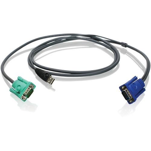 IOGEAR 6' (1.8 m) USB/VGA Bonded KVM Cable G2L5202UTAA, IOGEAR, 6', 1.8, m, USB/VGA, Bonded, KVM, Cable, G2L5202UTAA,