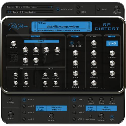 Rob Papen RP-Distort - Distortion and Effects Plug-In RPDSTRT, Rob, Papen, RP-Distort, Distortion, Effects, Plug-In, RPDSTRT