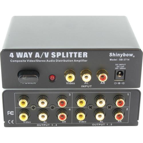 Shinybow SB-3714 1 x 4 Composite Video Audio SB-3714