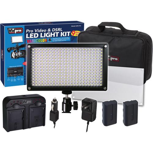 Vidpro Varicolor 312-Bulb Video and Photo LED Light Kit LED-312, Vidpro, Varicolor, 312-Bulb, Video, Photo, LED, Light, Kit, LED-312