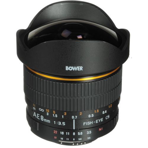 Bower 8mm Super Wide Angle f/3.5 Fisheye Lens w/Focus SLY358AE