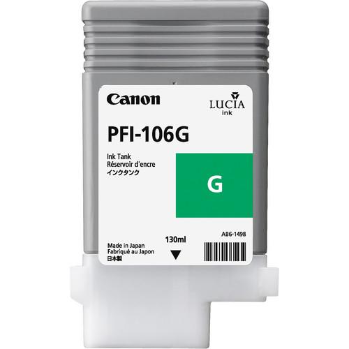 Canon PFI-106 Green Ink Cartridge (130 ml) 6628B001AA, Canon, PFI-106, Green, Ink, Cartridge, 130, ml, 6628B001AA,