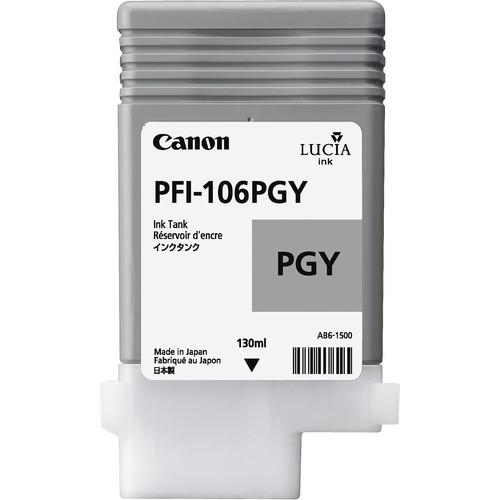 Canon PFI-106 Photo Gray Ink Cartridge (130 ml) 6631B001AA, Canon, PFI-106, Gray, Ink, Cartridge, 130, ml, 6631B001AA,