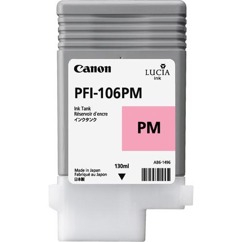 Canon PFI-106 Photo Magenta Ink Cartridge (130 ml) 6626B001AA, Canon, PFI-106, Photo, Magenta, Ink, Cartridge, 130, ml, 6626B001AA
