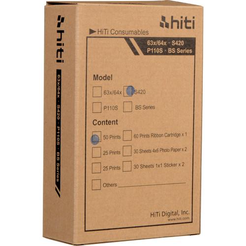 HiTi Photopaper 50 (12-Pack) For S420 87.P3304.15BV, HiTi,paper, 50, 12-Pack, For, S420, 87.P3304.15BV,