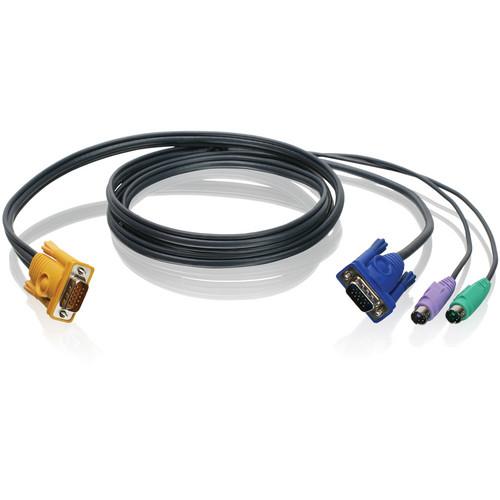 IOGEAR 6' (1.8 m) PS/2 & VGA Bonded KVM Cable G2L5202PTAA, IOGEAR, 6', 1.8, m, PS/2, &, VGA, Bonded, KVM, Cable, G2L5202PTAA