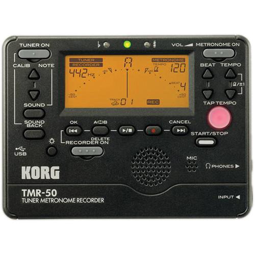 Korg TMR-50 Tuner Metronome Recorder (Black) TMR50BK, Korg, TMR-50, Tuner, Metronome, Recorder, Black, TMR50BK,