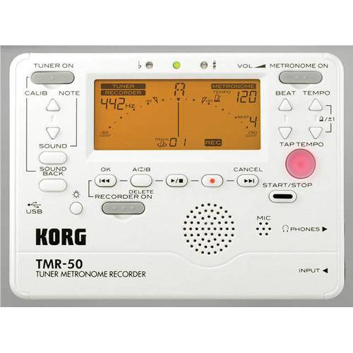 Korg TMR-50 Tuner Metronome Recorder (White) TMR50PW, Korg, TMR-50, Tuner, Metronome, Recorder, White, TMR50PW,