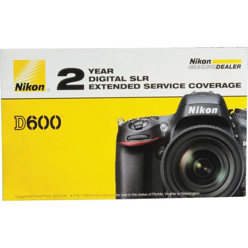Nikon 2-Year Extended Service Coverage for Nikon D600 and 11954
