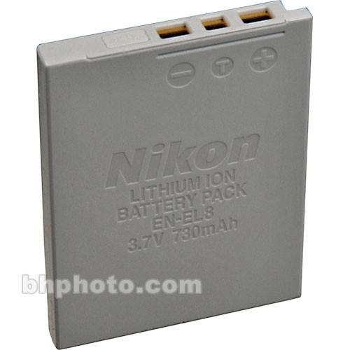 Nikon EN-EL8 Lithium-Ion Battery (3.7v 730mAh) 25688, Nikon, EN-EL8, Lithium-Ion, Battery, 3.7v, 730mAh, 25688,