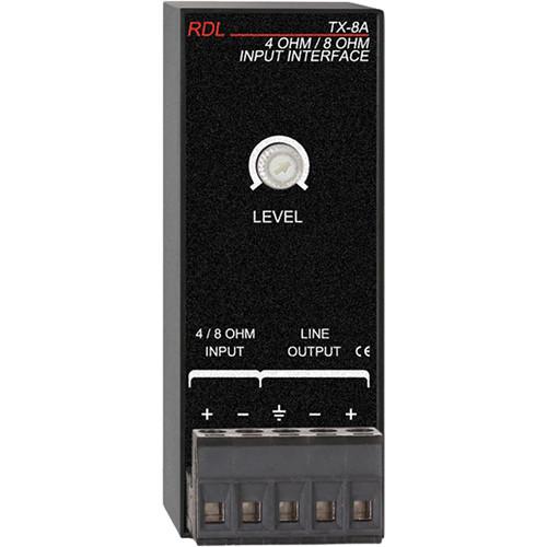 RDL  TX-8A 4 and 8 Ohm Input Interface TX-8A, RDL, TX-8A, 4, 8, Ohm, Input, Interface, TX-8A, Video