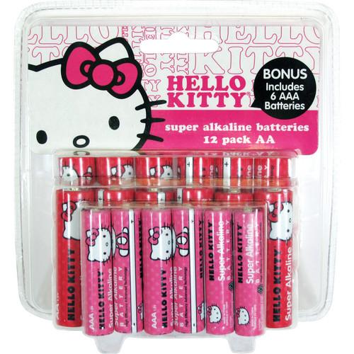Sakar Hello Kitty Super AA / AAA Alkaline Batteries 12AA-ALK-09