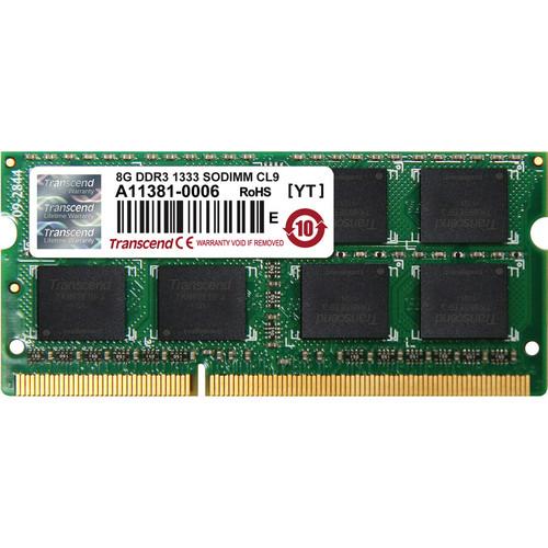 Transcend 2x 8 GB 204-Pin JetRam Series DDR3-1333 Memory Module