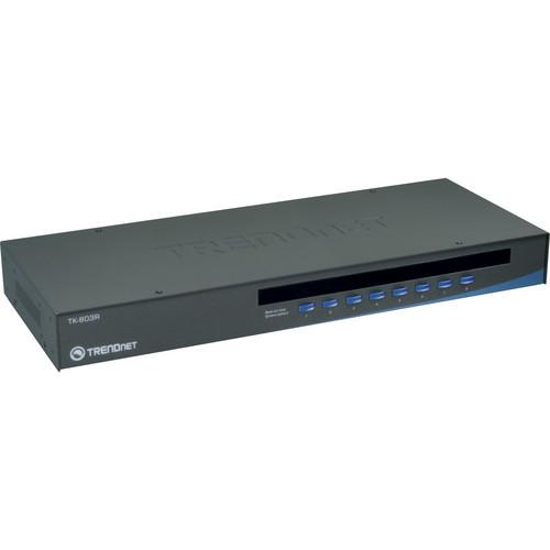 TRENDnet 8-Port USB/PS/2 Rack Mount KVM Switch TK-803R, TRENDnet, 8-Port, USB/PS/2, Rack, Mount, KVM, Switch, TK-803R,