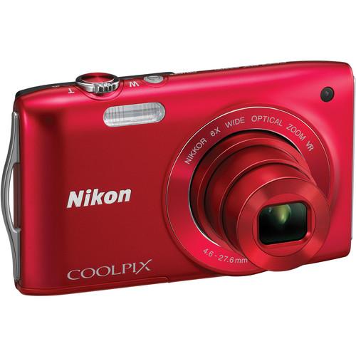Used Nikon Coolpix S3300 Digital Camera (Red) 26311B, Used, Nikon, Coolpix, S3300, Digital, Camera, Red, 26311B,