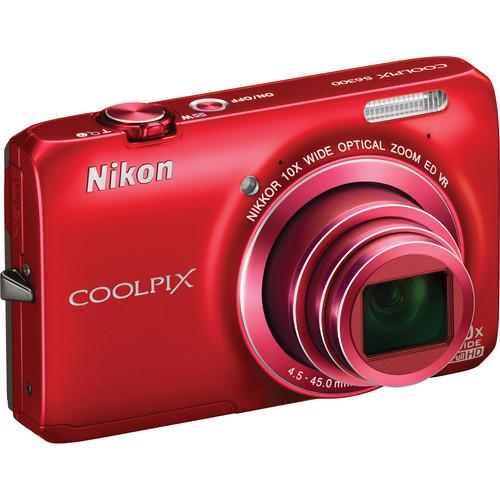 Used Nikon Coolpix S6300 Digital Camera (Red) 26335B