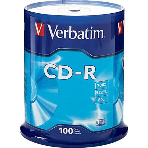 Verbatim  CD-R 700MB Disc (Spindle Pack of 100), Verbatim, CD-R, 700MB, Disc, Spindle, Pack, of, 100, , Video
