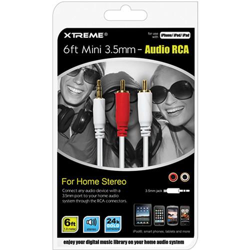 Xtreme Cables 3.5mm Mini-Audio-to-RCA Cable (6') 50603