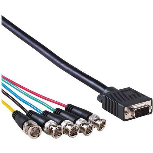 FSR CS-HD5BMM-6 HD-15M to 5 x BNC Male Cable [6' CS-HD5BMM-6