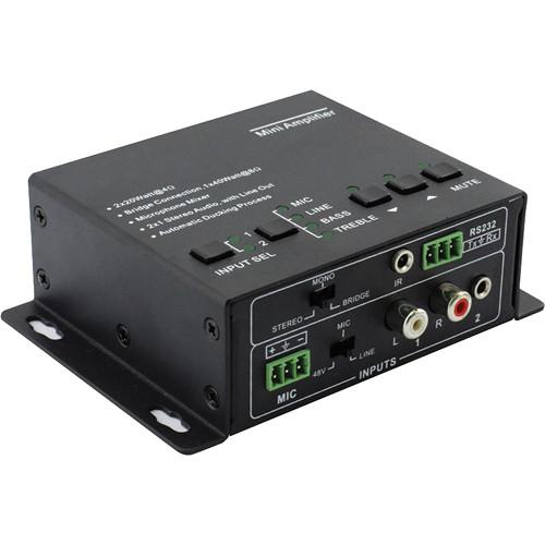 KanexPro Mini Audio Amplifier with Mic Mixer AP2DBL, KanexPro, Mini, Audio, Amplifier, with, Mic, Mixer, AP2DBL,