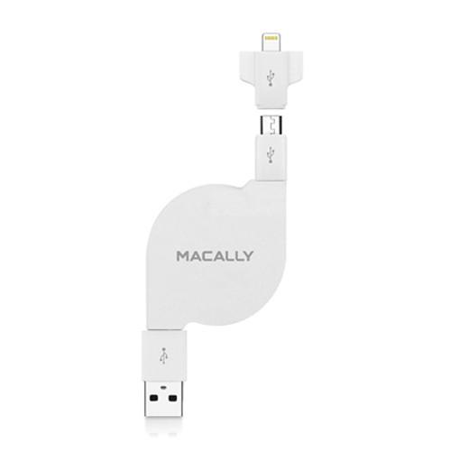 Macally Retractable Sync and Charge Cable MDUALSYNCL, Macally, Retractable, Sync, Charge, Cable, MDUALSYNCL,