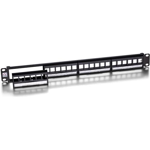 NTW 24-Port 1U Blank Front Access Panel (Black) NPP-24/KY-FA-BK