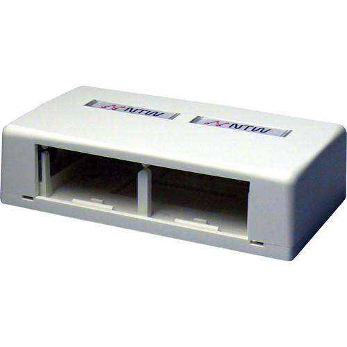 NTW 3UN-SB2W UniMedia Surface Mount Box with 2 Outlets 3UN-SB2W